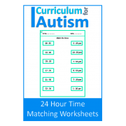 24 Hour Time Matching Worksheets, NO PREP